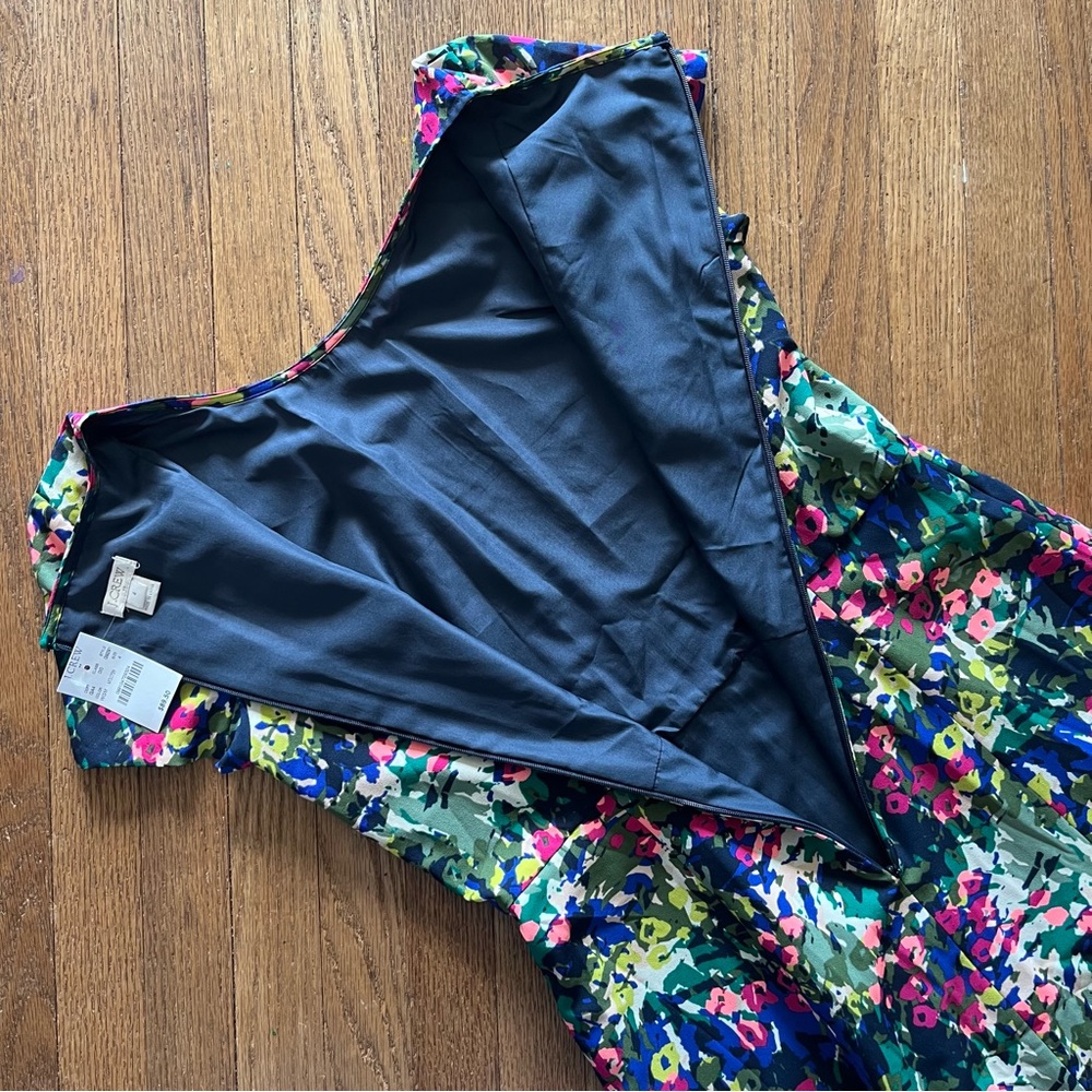 J.Crew Factory Printed Flutter Shirt Dress Floral Print Size 4 - Picture 7 of 8